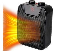 Chauffage d'appoint 1500W - Radiateur Électrique Portable avec Thermostat, Chauffage Rapide Céramique PTC pour Chambre, Bureau