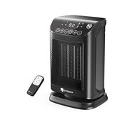Chauffage d'appoint 1800W PTC Chauffage Soufflant Économique avec Thermostat Mode Éco 3 Modes Chauffants Minuterie 12H Protection