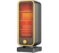 Chauffage d'Appoint 900W PTC - 3 Modes Faible Bruit - Sécurité Bascullement/Surchauffe - Portable Pour Bureau/Chambre