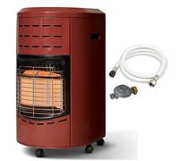 Chauffage d'appoint à gaz Calgary - FAVEX - Intérieur - Poêle à gaz Infrarouge - 4,2 kW - Tuyau et détendeur inclus - 40 m², Rouge