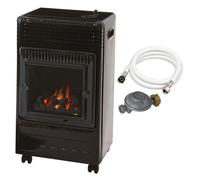 Favex - Chauffage d'appoint à gaz Ektor Fire - Prêt à l'emploi livré avec tuyau et détendeur - Intérieur - Brûleur Inox Infra Bleu