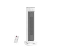 Chauffage d'appoint céramique PTC - radiateur électrique soufflant oscillant 1200-2000W timer télécommande - blanc