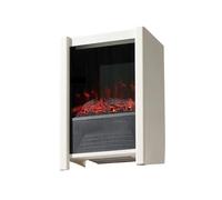 Chauffage d'appoint, Cheminée décorative à flamme simulée, chauffage d'appoint for salon, meuble de rangement et économie d'énergie(blanc)