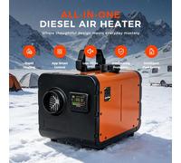 Chauffage d'appoint diesel - Modèle TP W1 - 8 kW - 12/24 V et 110–240 V - Wi-Fi et Bluetooth - Écran LCD - Minuterie 24 heures