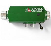 Chauffage d'appoint diesel Swiss Outdoor® 8 kW – 12V, idéal pour les camping-cars et les vans | Boîtier en aluminium, pompe silencieuse de 22 ml, chambre de combustion en acier inoxydable 310S, applic