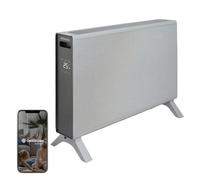 Chauffage d'Appoint Électrique Dimplex HeatLite TEX+ 2000W WiFi Tissu Gris | Radiateur connecté - pose libre ou murale, thermostat 5-35 °C, minuterie 24h/7j, détection fenêtre ouverte, sécurité enfant