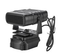 Chauffage d'appoint sans fil alimenté par batterie pour BL1830 BL1850 BL1840 Petit radiateur silencieux à 2 vitesses avec ports USB Chauffage efficace pour tente de voiture,