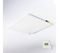 Chauffage de plafond infrarouge - 1200 W - aluminium - pour intérieur - avec thermostat sans fil