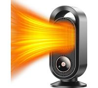 Chauffage de table portable - Chauffage céramique PTC - 1000 W - Chauffage rapide - 220 V AC - Prise UE - Noir