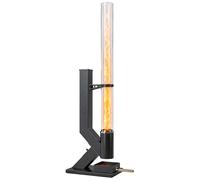Chauffage de terrasse à pellets - Outsunny - 13000 W réservoir de 2 4 kg tube 107 5 cm cendrier - métal verre - 53x25x141cm - noir