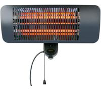 Chauffage de terrasse - Chauffage d'extérieur - Pour des soirées en plein air - Panneau infrarouge - 2000W - Noir