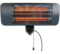 Chauffage de terrasse - Chauffage d'extérieur - Pour des soirées en plein air - Panneau infrarouge - 2000W - Noir