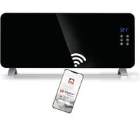 Chauffage électrique 2000W – Radiateur de chauffage avec thermostat et minuterie 24 heures – Chauffage électrique pour les pièces de 10 à 20 m² – Peut être fixé au mur ou de manière autonome - Radiate