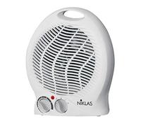 Chauffage électrique 2000W Radiateur Soufflant Climatiseur Portable Blanc Thermostat 5 à 35°C NIKLAS