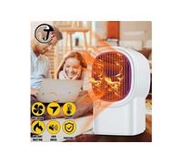 Chauffage électrique 500w portable mini bureau warme chauffage ventilateur blanc