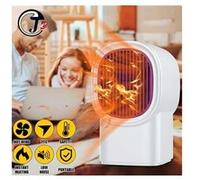 Chauffage électrique 500w portable mini bureau warme chauffage ventilateur blanc Blanc G