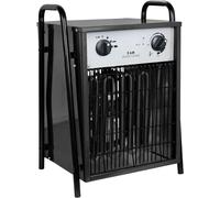 Chauffage électrique d'appoint QEENTOE 9KW, avec 3 niveaux de chaleur et thermostat réglable, ventilateur chauffant industriel portable pour une utilisation intérieure et extérieure