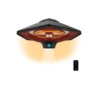 Chauffage électrique extérieur au plafond ReadyWarm 2000 Power Ceiling. 2000 W à 3 niveaux, Technologie halogène, Protection IP34, Télécommande, Zone