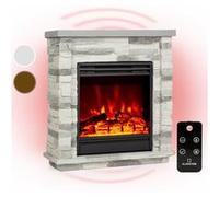 Klarstein Lienz 1800W 60cm Cheminée Électrique Gris Clair