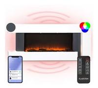Chauffage électrique - Klarstein Studio Light & Fire 2 smart - Fausse cheminée - 1000/2000W - Connecté - Minuteur - Blanc Blanc G