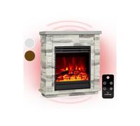 Klarstein Lienz 1800W 60cm Cheminée Électrique Gris Clair