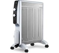 Chauffage électrique mobile micathermique sur roues 2000W Blanc