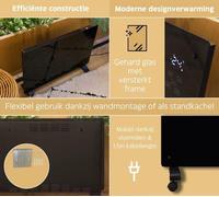 Chauffage électrique mural et au sol - Convecteur mobile avec roulettes et support mural