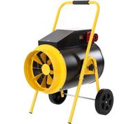 Chauffage électrique pour chantier de 15 kW - 400 V - Ventilateur de chauffage industriel avec thermostat - Soufflant de chauffage pour chantier, atelier ou garage - Débit d'air de 1100 m³/h - Classe