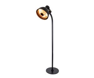 Chauffage exterieur, parasol chauffant electrique, lampe chauffante extérieur, chauffage terrasse - Modell Sunset 2000, avec grille de protection, métal, noir