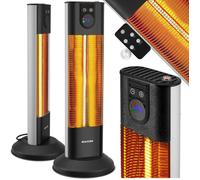 Chauffage extérieur - TECTAKE - Radiateur infrarouge SOLARIS TERRA 1500W avec fonction minuterie 3 niveaux de puissance - Noir