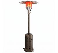 Chauffage extérieur terrasse - Outsunny - portable 13 kw niveaux de chauffe réglables - métal - 82x82x223cm - marron foncé