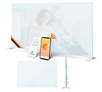 Chauffage infrarouge KESSER® Convecteur en verre Chauffage en verre Efficace Appareil 2-en-1 : sur pied et mural Chauffage électrique avec détection de fenêtre ouverte + télécommande etvia application