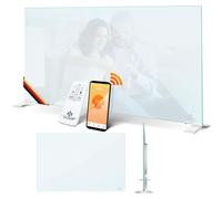 Chauffage infrarouge KESSER® Convecteur en verre Chauffage en verre Efficace Appareil 2-en-1 : sur pied et mural Chauffage électrique avec détection de fenêtre ouverte + télécommande etvia application