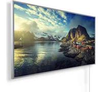 Chauffage infrarouge KÖNIGHAUS Panorama 1200 W - Vue sur la Norvège avec thermostat intelligent et application