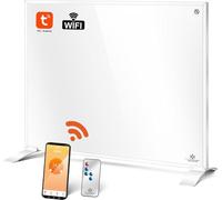 Chauffage infrarouge, modèle sur pied et à fixer au mur. Radiateur électrique de 350W avec télécommande, thermostat et contrôle via application. Panneau de chauffage électrique, radiateur, convecteur,