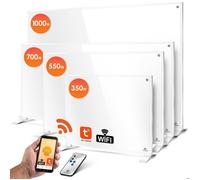KESSER® : Chauffage infrarouge efficace, 2 en 1. Appareil de chauffage électrique portable et mural, avec télécommande, thermostat et contrôle via application. Minuterie intégrée. Panneau de chauffage