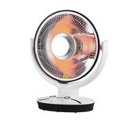 Chauffage infrarouge parabolique de table 1100 W 360 mm - Chauffage électrique compact, chauffage rapide et faible consommation pour la maison, le bureau et le camping-car