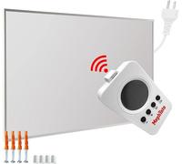 Chauffage infrarouge : puissance en watts : 1200W, accessoires : kit de fixation murale | Chauffage mural, de plafond ou sur pied, économe en énergie. Chauffage électrique avec télécommande et thermos