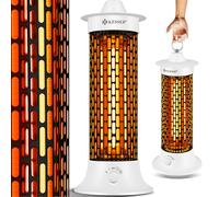 Chauffage infrarouge sur pied KESSER®, radiateur de 1 200 W, chauffage économe en énergie pour l'intérieur avec oscillation à 360°, chauffage infrarouge sur pied, chauffage électrique IP55, radiateur 