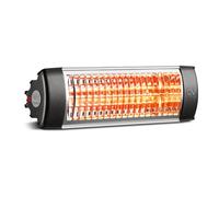 Vortice THERMOLOGIKA SOLEIL SYSTEM, Spot chauffant électrique infrarouge, Classe I, IP65, Intérieur et extérieur, Plafond, Mur, Noir, Argent