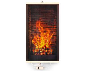 Chauffage infrarouge Thermostat Chauffage d'image Panneau de chauffage infrarouge Radiateur électrique 430W avec motif cheminée