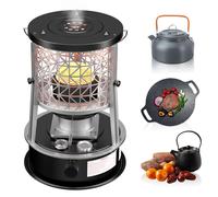 Chauffage mobile 2600W, poêle à pétrole kérosène pour le plein air et le camping, chauffage à mèche, réservoir de 5L, autonomie de 12,5h, sans électricité