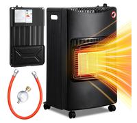Chauffage mobile à gaz Vigevee, 4,2 kW, pliable, réchaud à gaz infrarouge pour GPL, allumage piézoélectrique, 5 roulettes, fabriqué en Allemagne