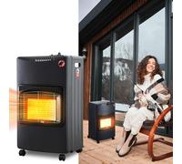 Chauffage mobile à gaz Vigevee, 4,2 kW, pliable, réchaud à gaz infrarouge pour GPL, allumage piézoélectrique, 5 roulettes, modèle européen