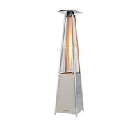 Chauffage Mobile Parasol SOVELOR LOUXOR inox avec tubes quartz au gaz propane de 5 à 13 KW