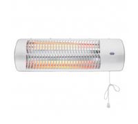 CHAUFFAGE MURAL AU QUARTZ 1200W POUR IP24 EXTÉRIEUR AVEC INTERRUPTEUR BLANC HZQ