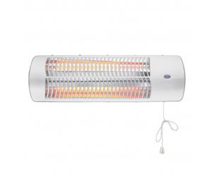 CHAUFFAGE MURAL AU QUARTZ 1200W POUR IP24 EXTÉRIEUR AVEC INTERRUPTEUR BLANC HZQ