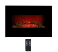 Chauffage mural EDCO - Heater 80 cm 1800 W - Effet feu ouvert LED - Facile à installer et nettoyer