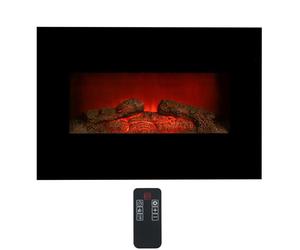Chauffage mural EDCO - Heater 80 cm 1800 W - Effet feu ouvert LED - Facile à installer et nettoyer