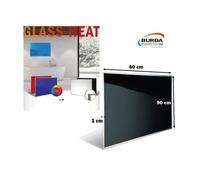Chauffage mural GLASS HEAT,500W,verre noir / Chauffage électrique BURDA